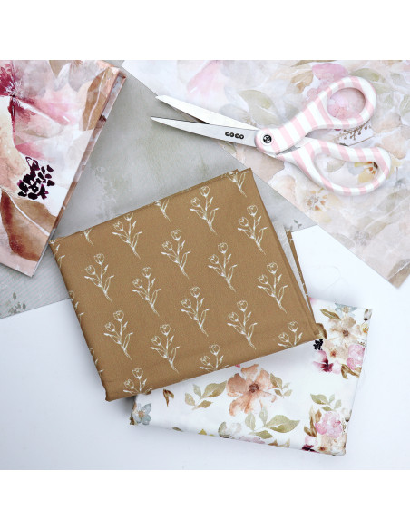 5m Vintage printed fabric | Art Journal by Vero Ilustrada