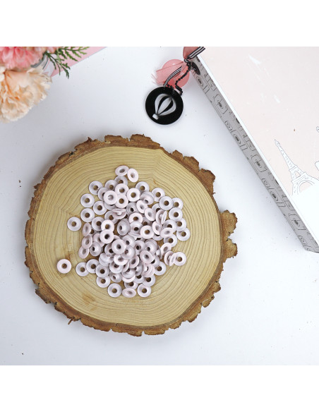 L Eyelet Rosa bebé set of 500