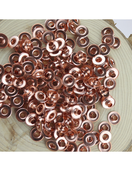 (Defective) L Eyelet Oro rosa set of 500