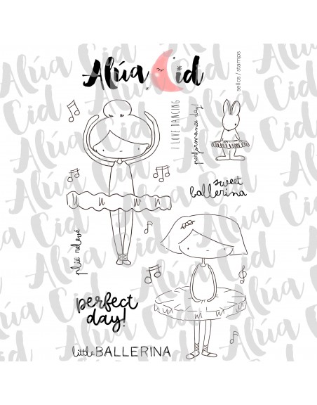 Swan Lake ENGLISH clear stamps set | Alúa Cid