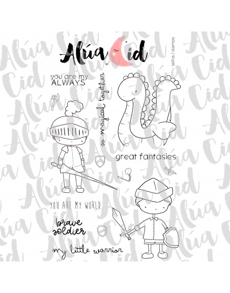 Little warrior clear stamp | Alúa Cid