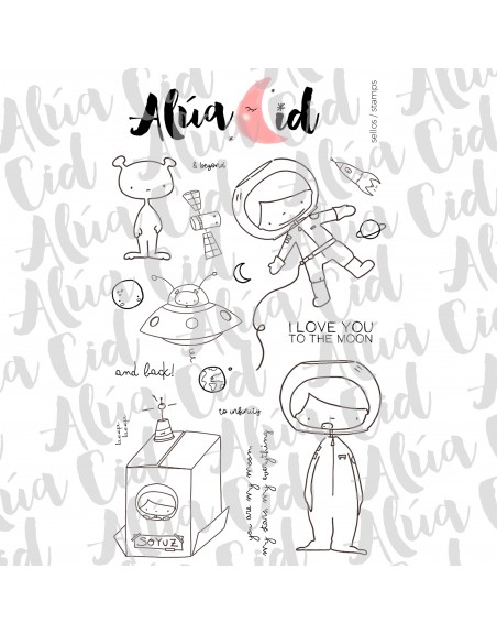My Stars ENGLISH clear stamps set | Alúa Cid