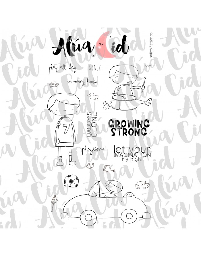 Growing Strong ENGLISH clear stamps...