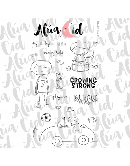 Growing Strong ENGLISH clear stamps set | Alúa Cid