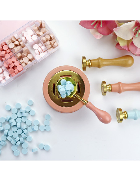 Azul bebé sealing wax pearls