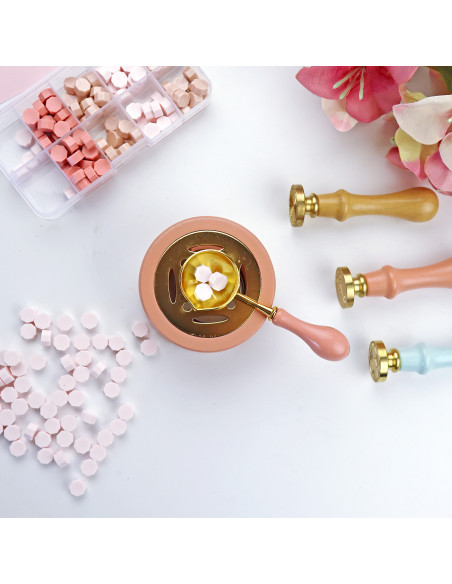 Rosa bebé sealing wax pearls