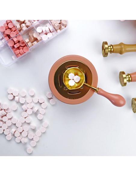 Rosa bebé sealing wax pearls