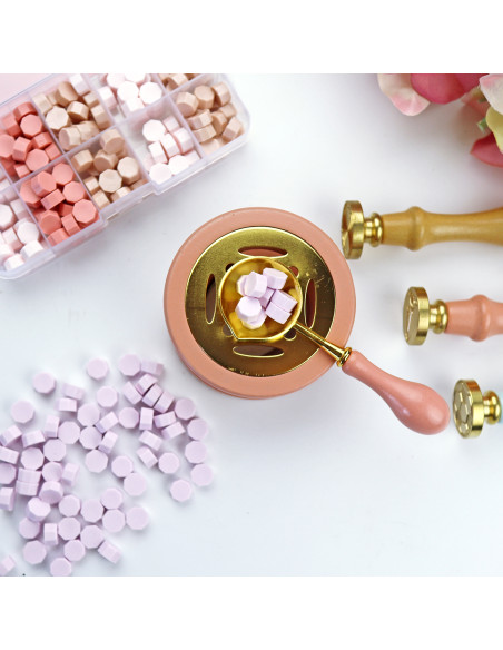 Lila sealing wax pearls