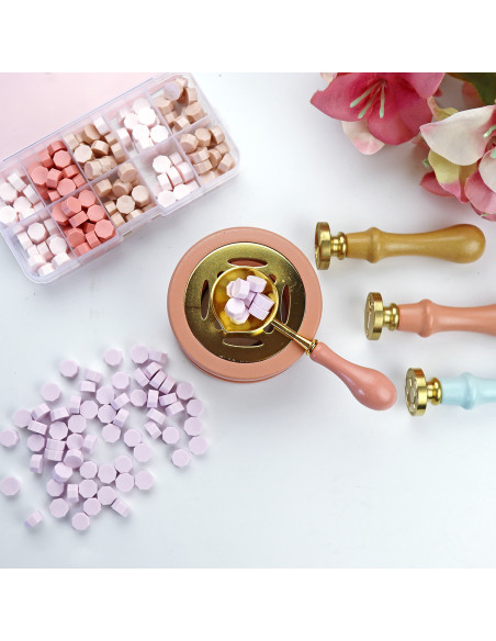 Lila sealing wax pearls