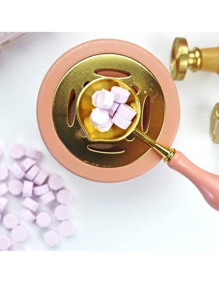 Lila sealing wax pearls