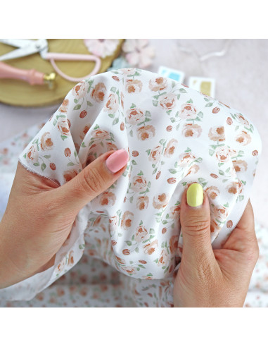 Salmón printed fabric | Solosiescontigo collection Salmón printed fabric | Solosiescontigo collection