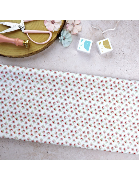 Rosas printed fabric | Solosiescontigo collection