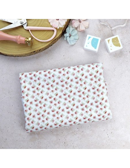 Rosas printed fabric | Solosiescontigo collection