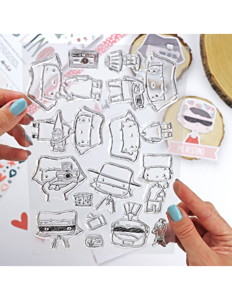 Destino clear stamp + die set