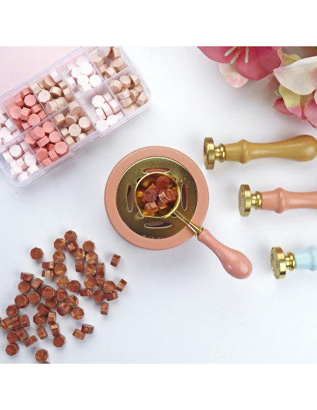 Oro rosa sealing wax pearls