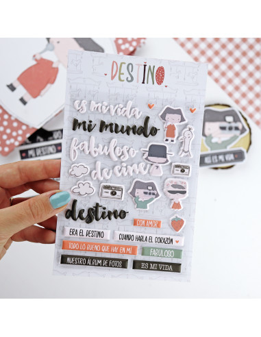 Destino puffy stickers