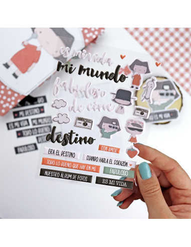 Destino puffy stickers