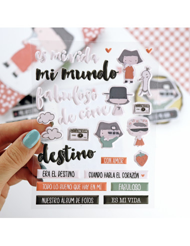 Destino puffy stickers