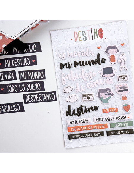 Destino puffy stickers