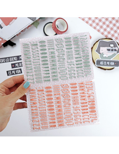Destino Abc puffy stickers