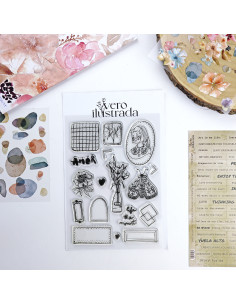 ´Life the moment´ stamp set of Vero Ilustrada