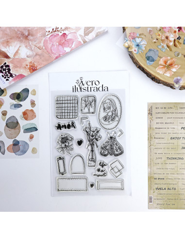 Life the moment clear stamps set | Vero Ilustrada