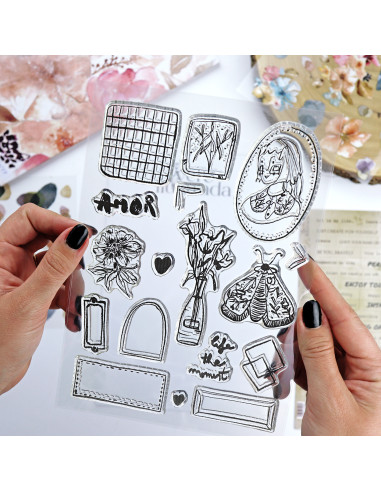 Life the moment clear stamps set | Vero Ilustrada