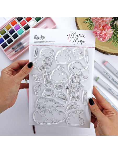 Rutinas clear stamps set | María de Moya