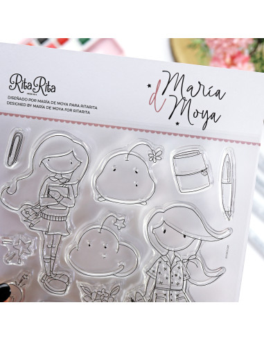 Rutinas clear stamps set | María de Moya