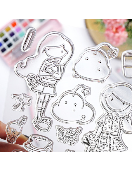 Rutinas clear stamps set | María de Moya