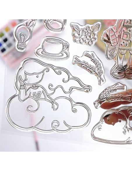 Rutinas clear stamps set | María de Moya