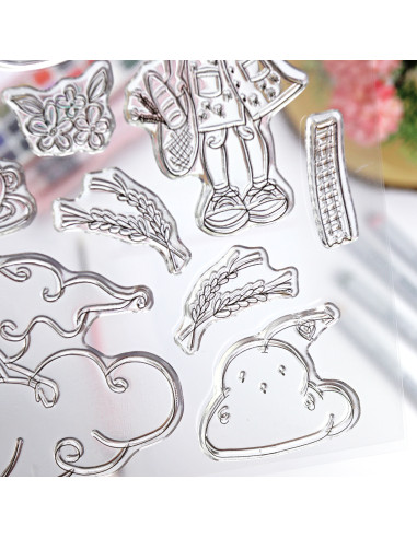 Rutinas clear stamps set | María de Moya