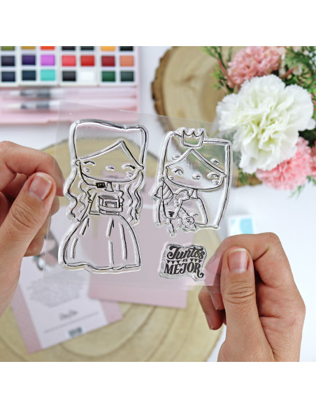 SelloBello Juntos es mejor clear stamps set | Alúa Cid + Johanna Rivero