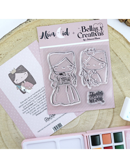 SelloBello Juntos es mejor clear stamps set | Alúa Cid + Johanna Rivero