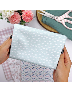 5m Corazones Ohana printed fabric | Ohana by Alúa Cid
