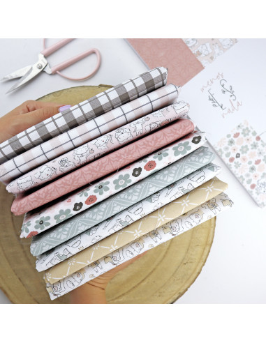 5m Vintage printed fabric | Menos es... 5m Vintage printed fabric | Menos es...