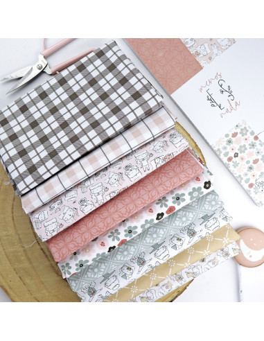 5m Vintage printed fabric | Menos es... 5m Vintage printed fabric | Menos es...