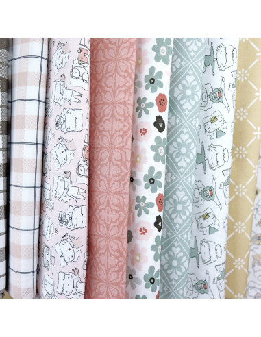 5m Vintage printed fabric | Menos es... 5m Vintage printed fabric | Menos es...