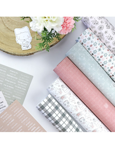 Popurrí laminated paper sheet | Menos...