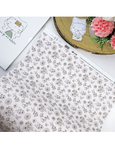Camelias laminated paper| Menos es nada collection