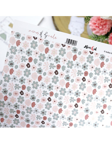 Campo de flores laminated paper| Menos es nada collection