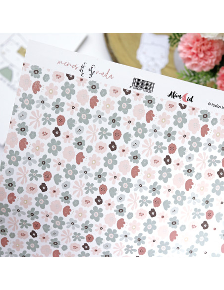 Campo de flores laminated paper| Menos es nada collection