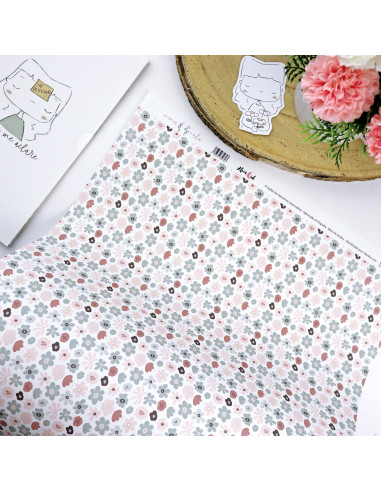 Campo de flores laminated paper| Menos es nada collection