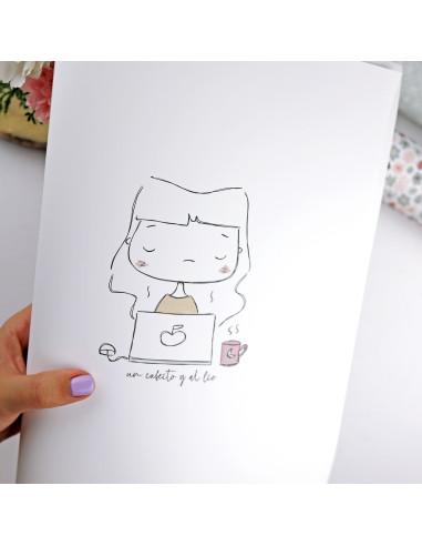 Un Cafeíto laminated paper| Menos es nada collection