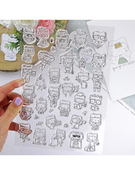 Menos es nada Clear stamp set