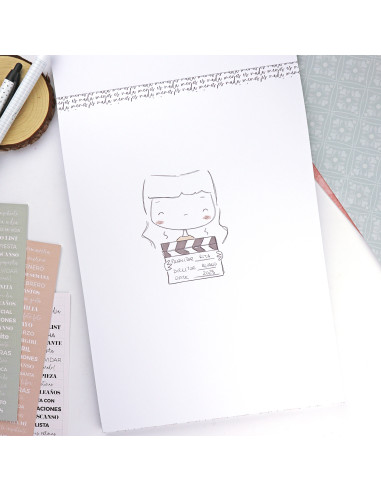 Menos es nada 9x12" paper pad | Alúa Cid design