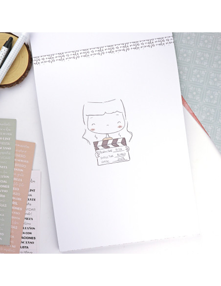 Menos es nada 9x12" paper pad | Alúa Cid design