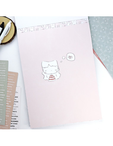 Menos es nada 9x12" paper pad | Alúa Cid design