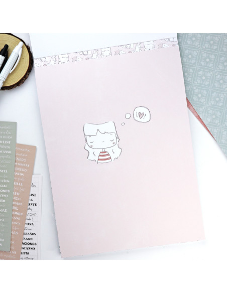 Menos es nada 9x12" paper pad | Alúa Cid design