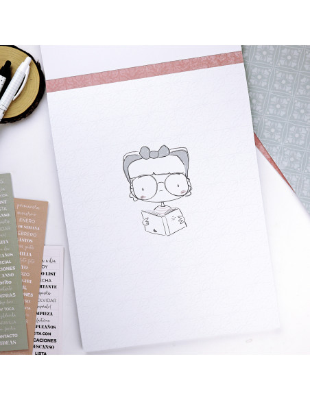 Menos es nada 9x12" paper pad | Alúa Cid design